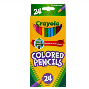 NIB Crayola 24ct Pre-Sharpened Colored Pencils